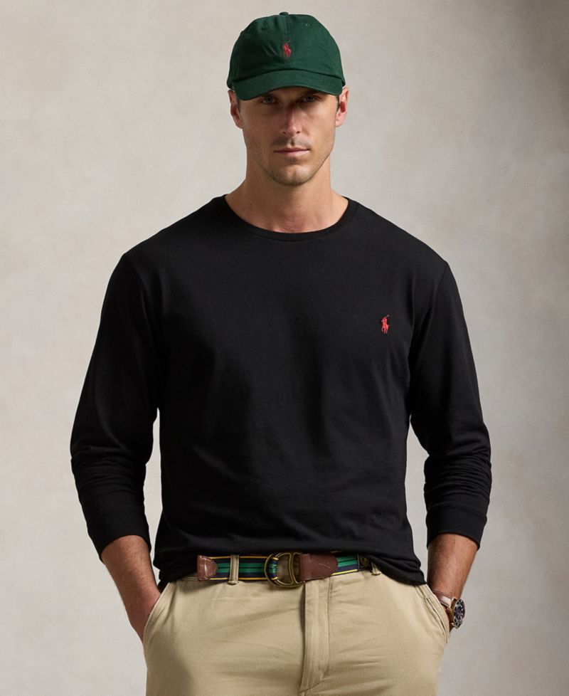 Men's Big & Tall Classic-Fit Jersey Long-Sleeve T-Shirt