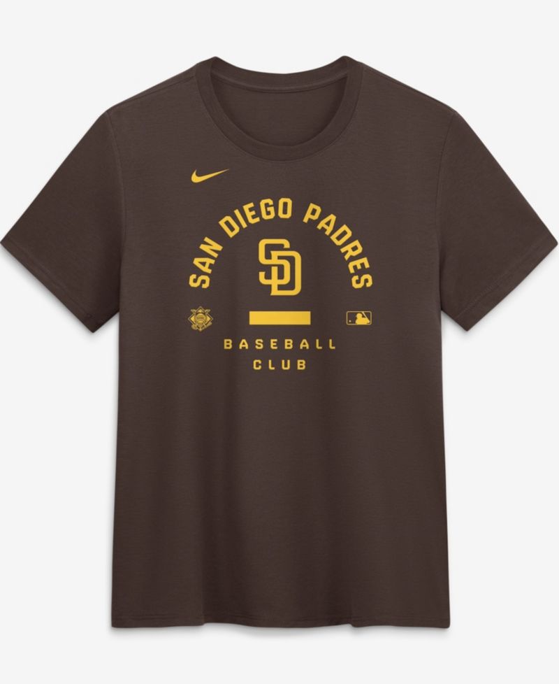 Women's Brown San Diego Padres Authentic Collection Early Work Tri-Blend Dri-FIT T-Shirt