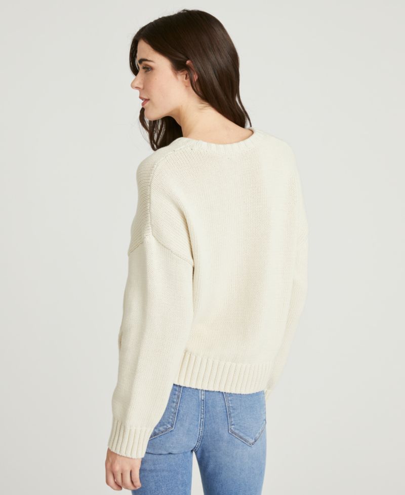 Women's Flag Embroidered Long-Sleeve Sweater