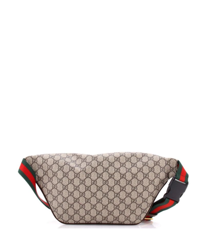 Courrier Zip Belt Bag GG Coated Canvas with Applique