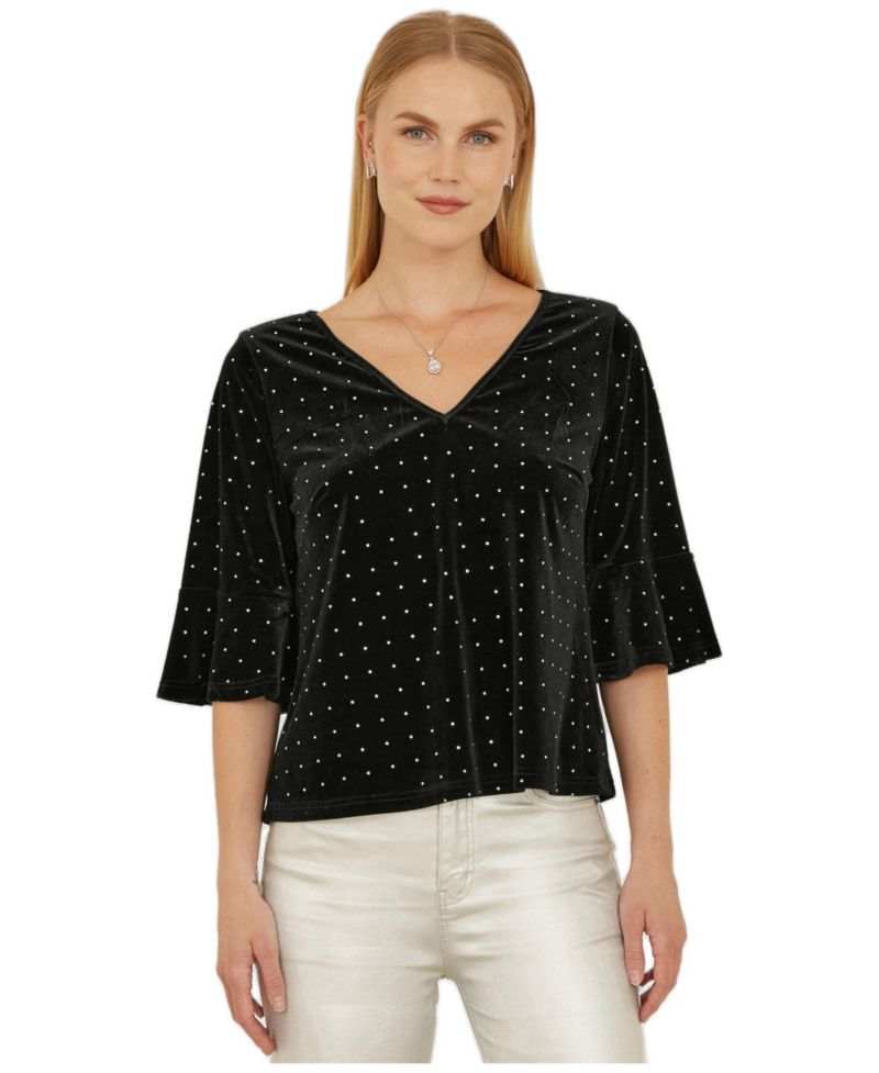 Women's Fluted Sleeve Relaxed Fit Top