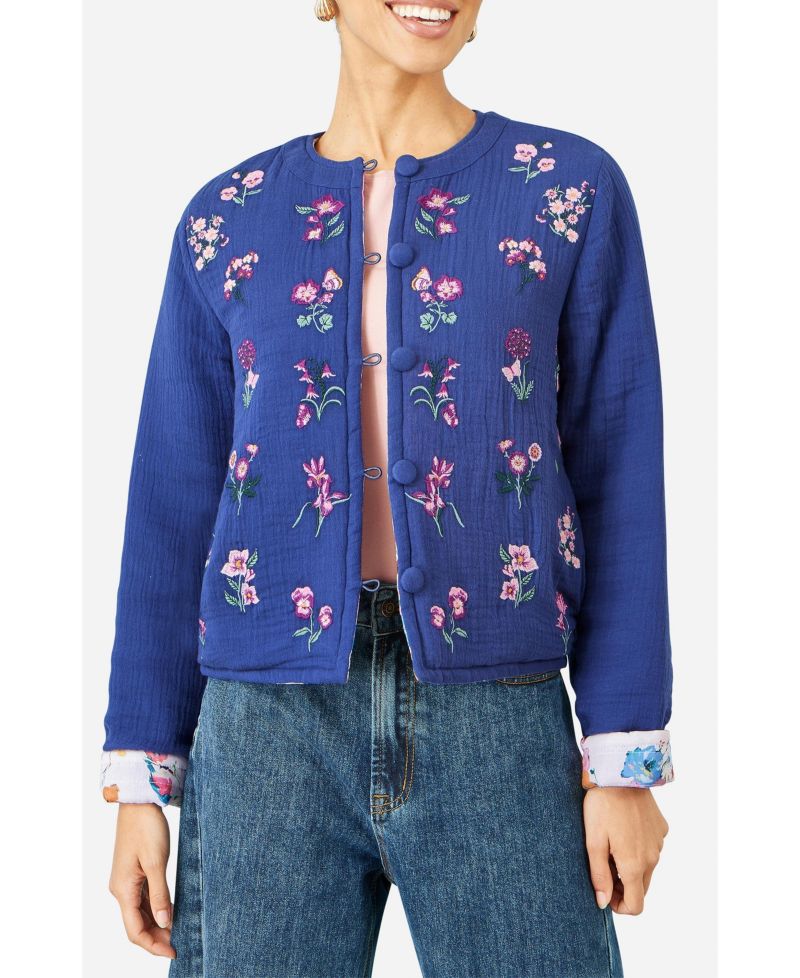 Women's Floral Embroidery Cotton Jacket