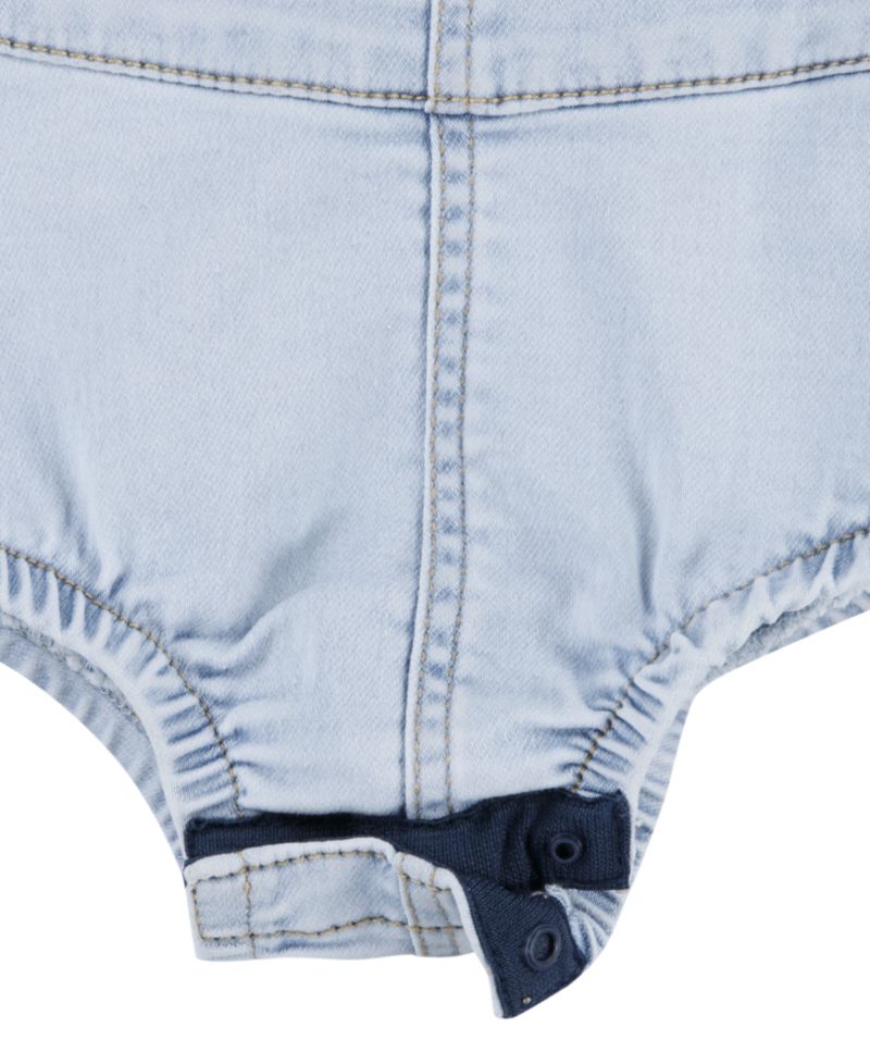 Baby Girls' Sleeveless Denim Shortalls