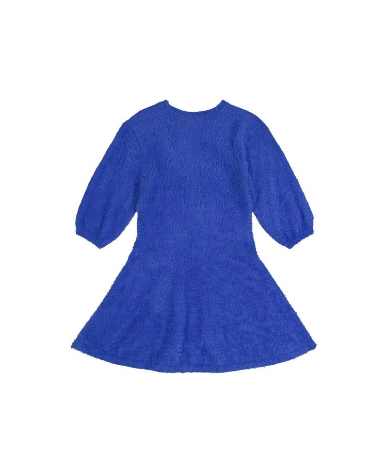 Little and Big Girl (6- 12) Hairy Knitted Dress