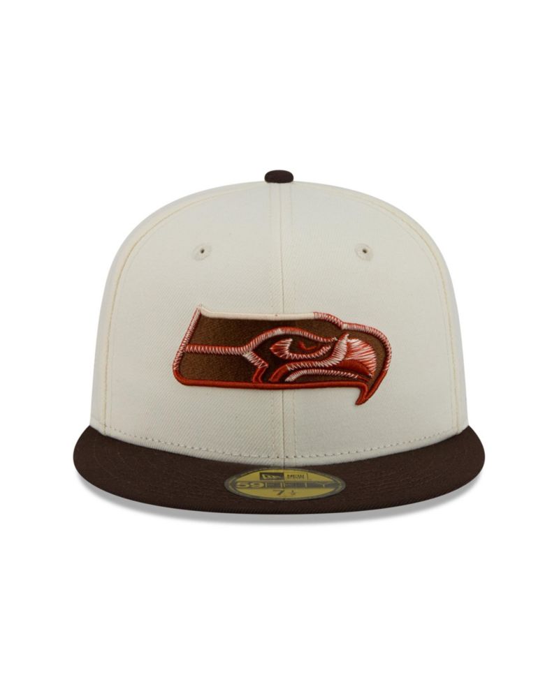 Men's Cream/Brown Seattle Seahawks Pumpkin Spice 59FIFTY Fitted Hat