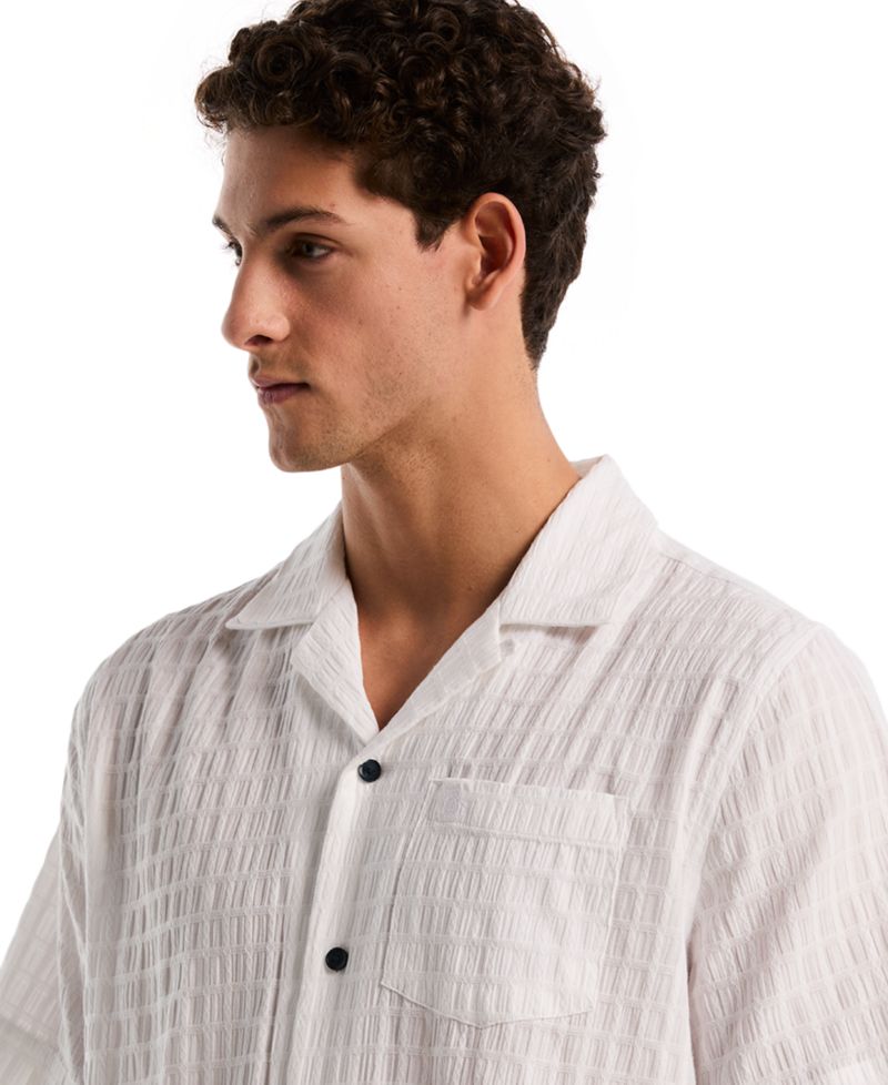Men's Seersucker Camp Shirt