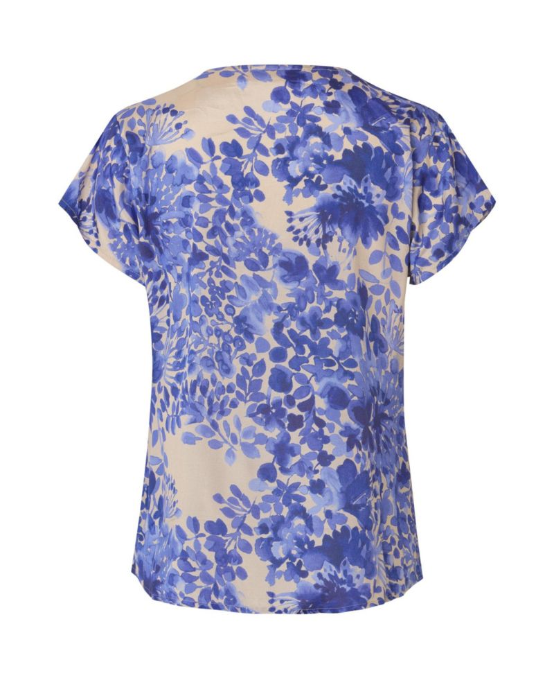 Women's Mala Floral Short-Sleeve Pull-On Blouse