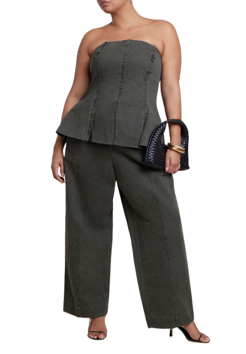 Women's Plus Size Twill Straight Leg Pant