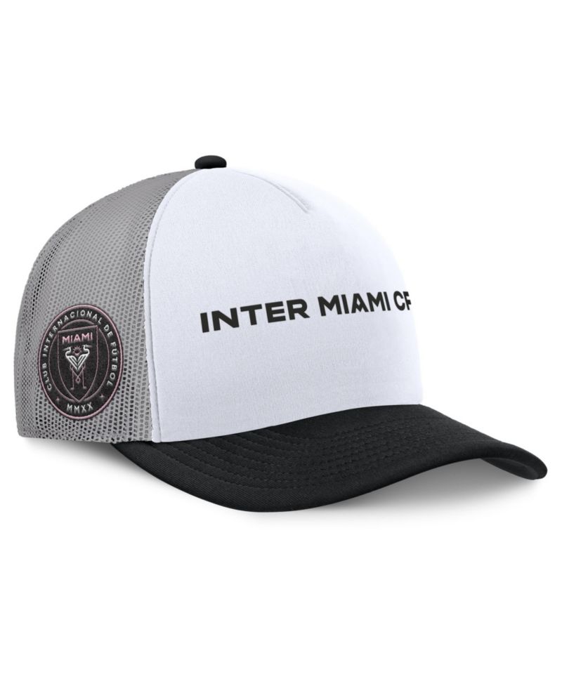 Men's White Inter Miami CF On Deck A-Frame Trucker Adjustable Hat