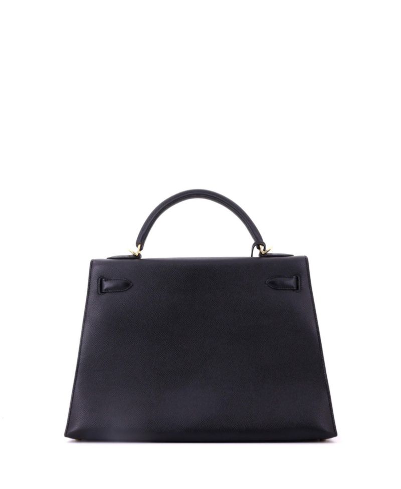 Kelly 32 Handbag Black Epsom with Gold Hardware