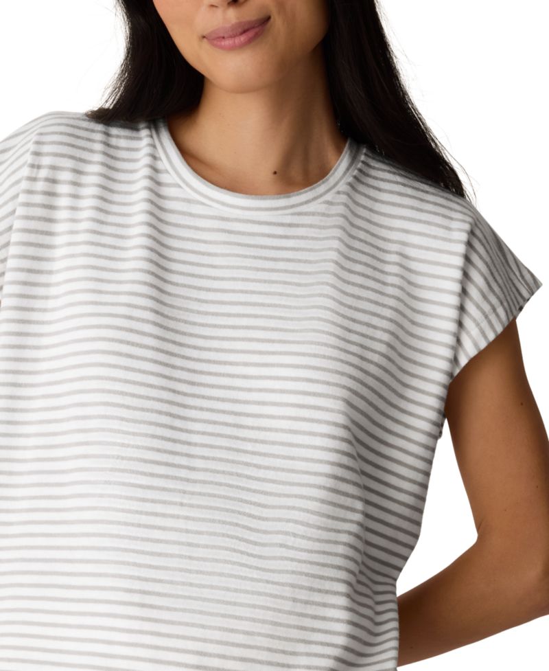 Eileen Fisher Women's Striped Crewneck Cotton T-Shirt