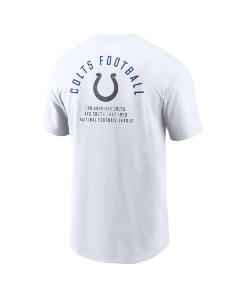Men's White Indianapolis Colts Split Logo T-Shirt