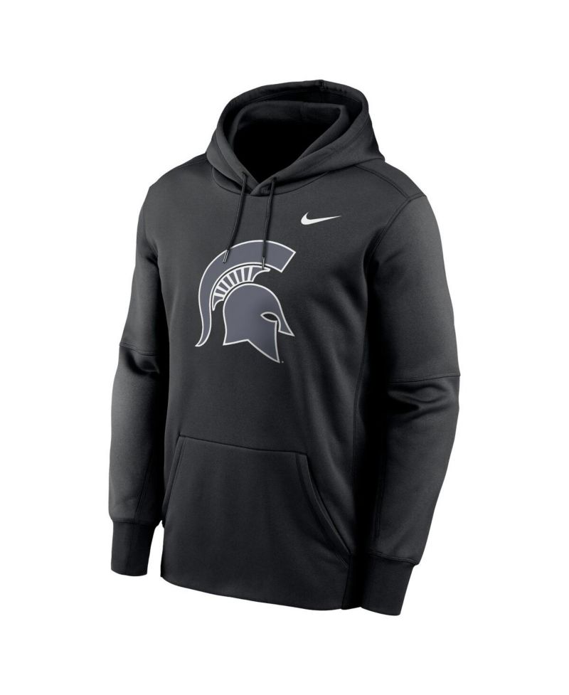 Men's Black Michigan State Spartans Color Pop Performance Fleece Pullover Hoodie