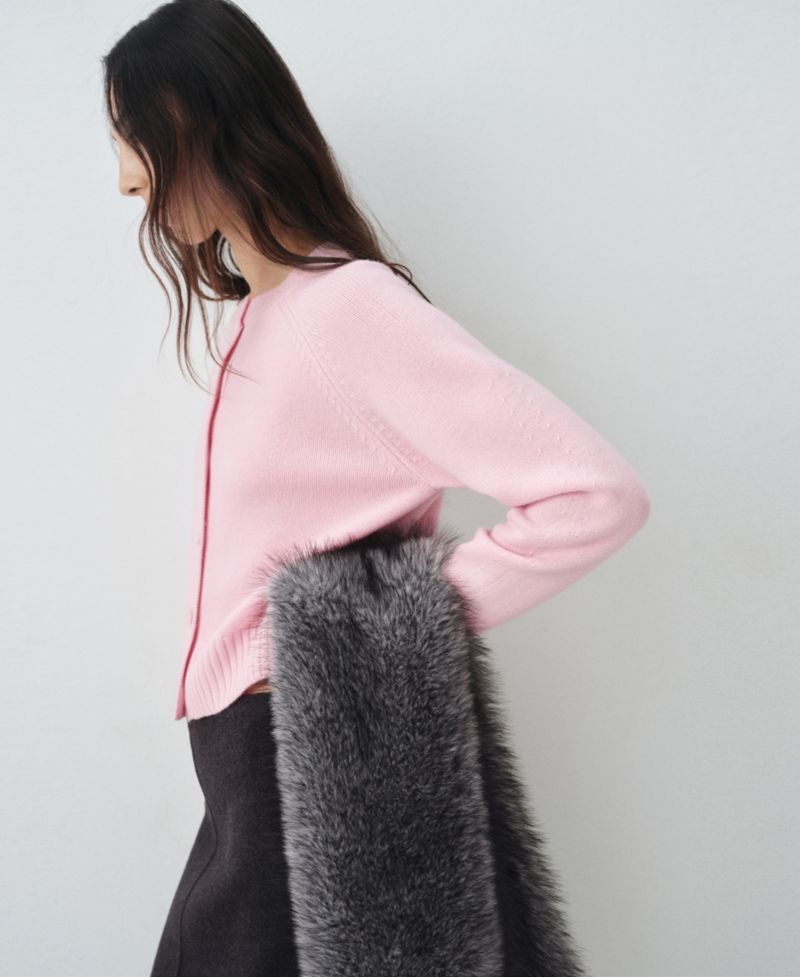 Women's Chunky Knit Wool-Blend Cardigan