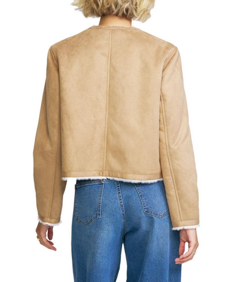 Women's Faux Shearling Cropped Jacket