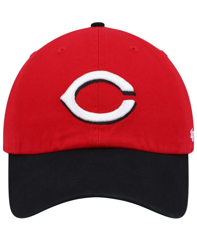 Men's Red, Black Cincinnati Reds Clean Up Adjustable Hat
