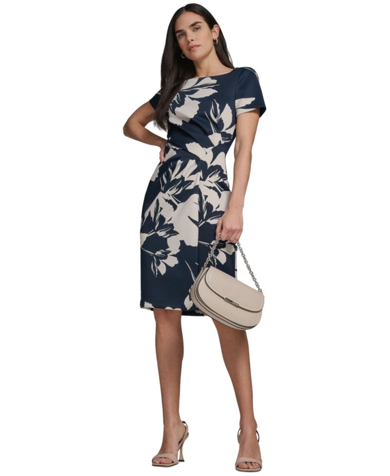 Women’s Square-Neck Sheath Midi Dress
