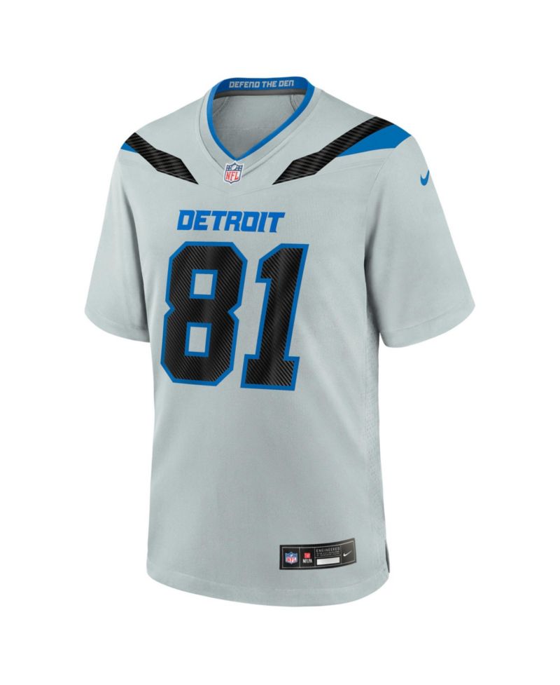 Men's Calvin Johnson Silver Detroit Lions 2026 Rivalries Collection Game Jersey