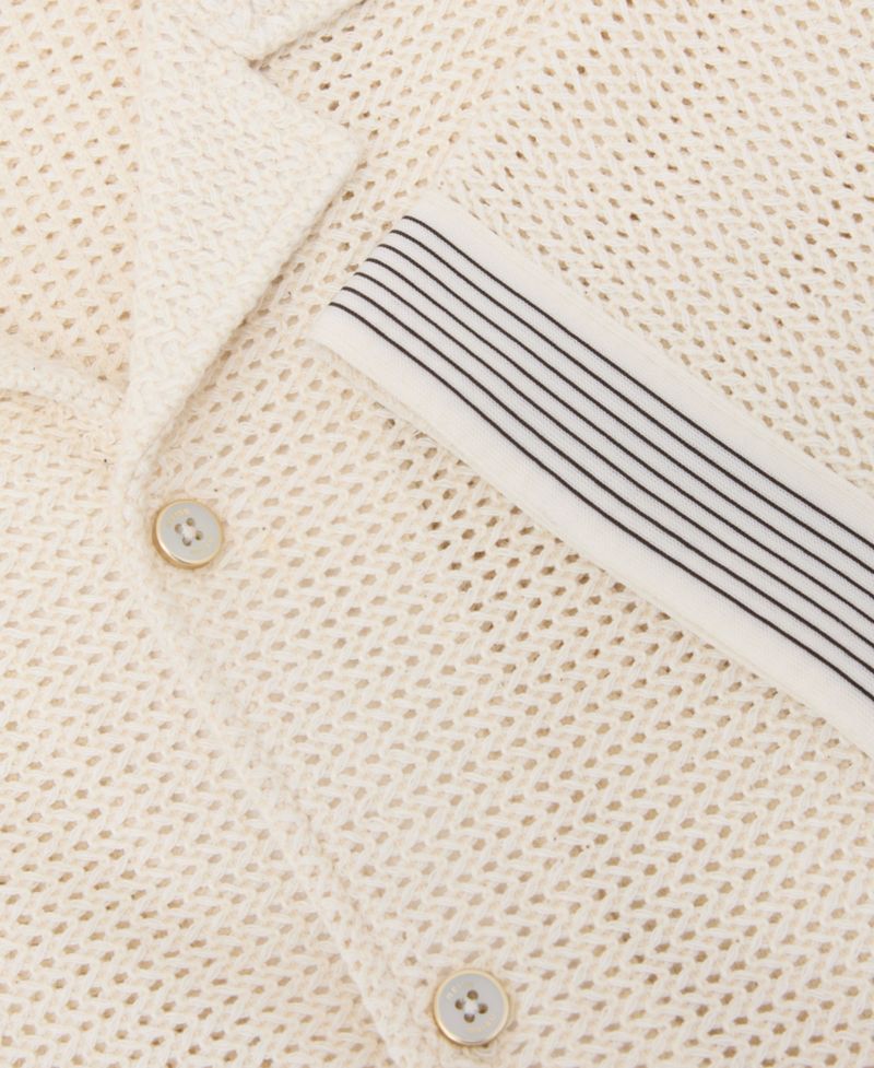 Men's Aliso Crochet Tape Cuban Shirt