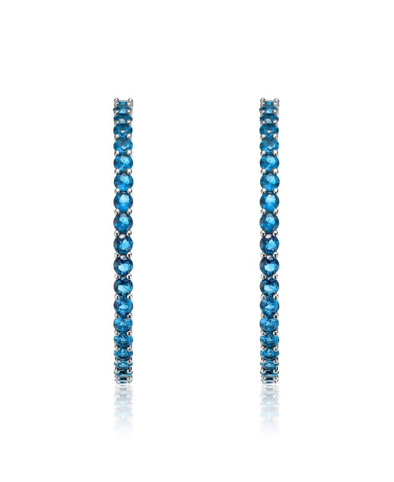 Sparkling Inside Out Cubic Zirconia Big Hoop Earrings