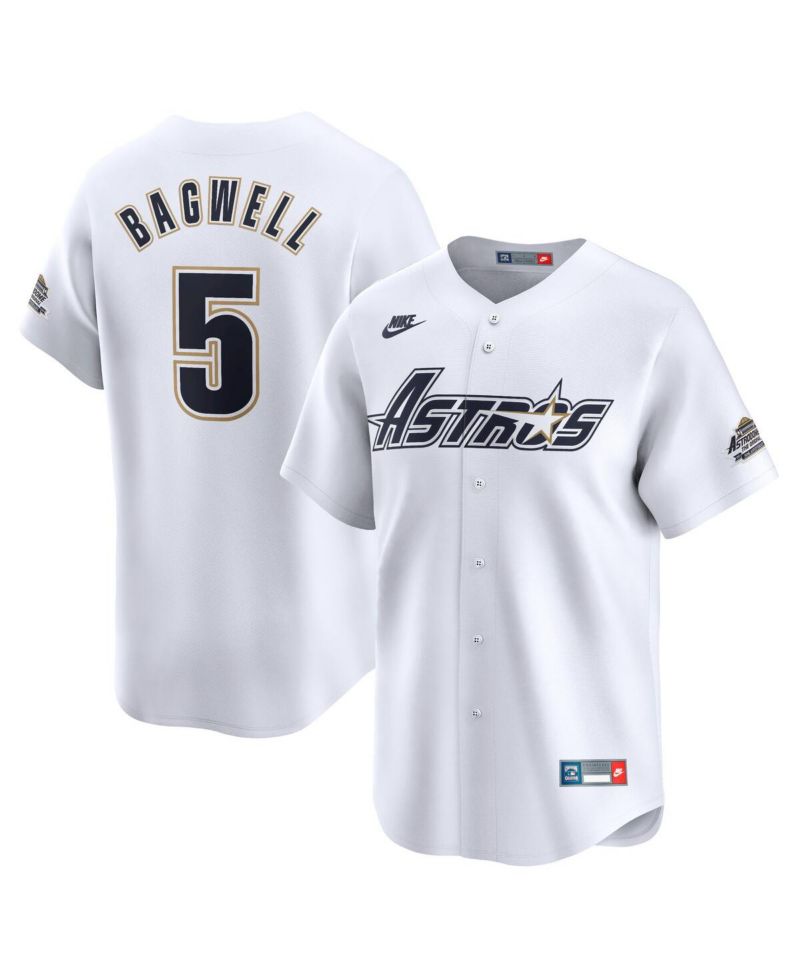 Men's Jeff Bagwell White Houston Astros Throwback Cooperstown Collection Limited Jersey