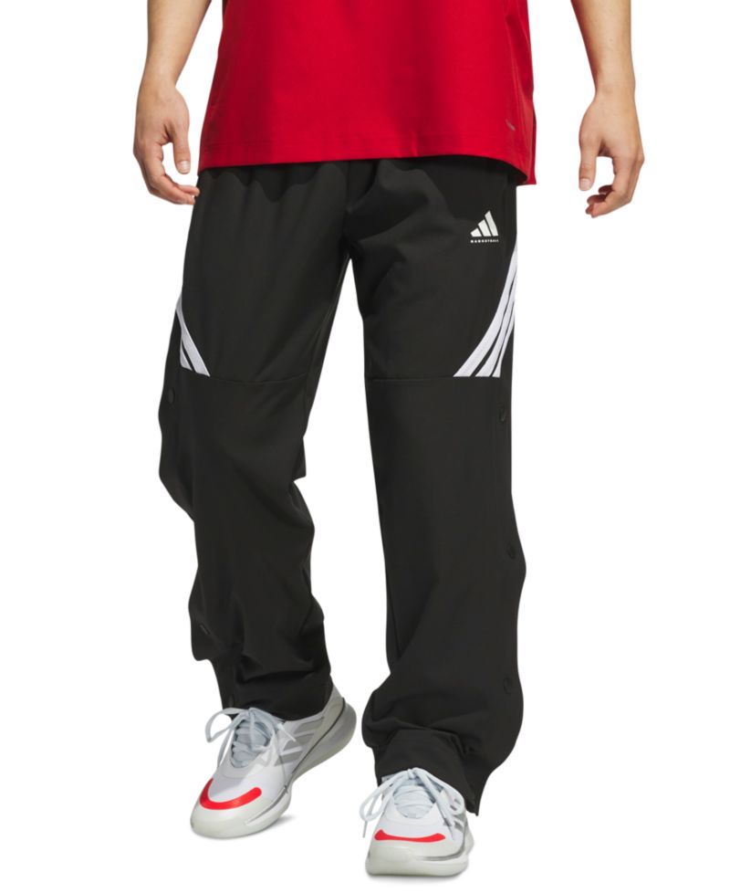 Men's Three-Stripe Woven Snap Pants