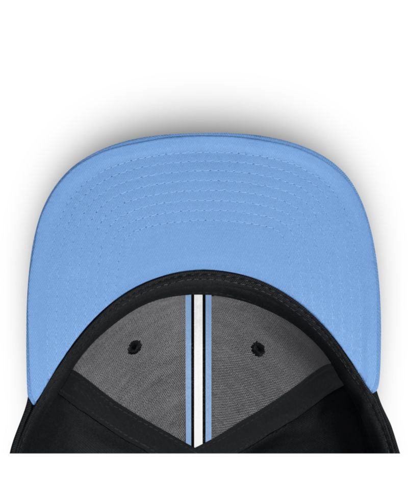 Men's Black/Light Blue Utah Mammoth Flex Fit Hat