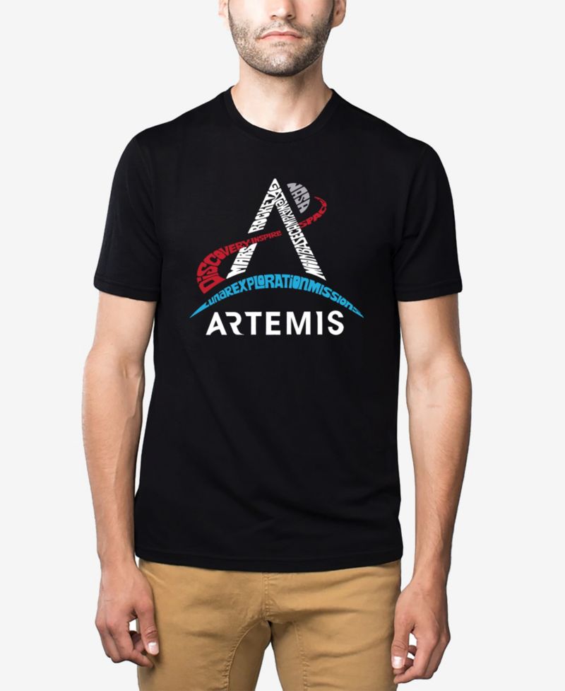 Men's Cotton/Poly Blend Word Art T-shirt - NASA Artemis