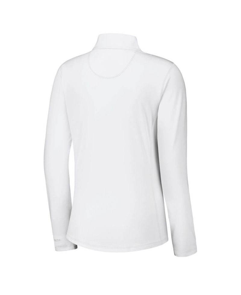 Women's White Kansas City Chiefs Sport Playa Vista IslandZone Quarter-Zip Jacket