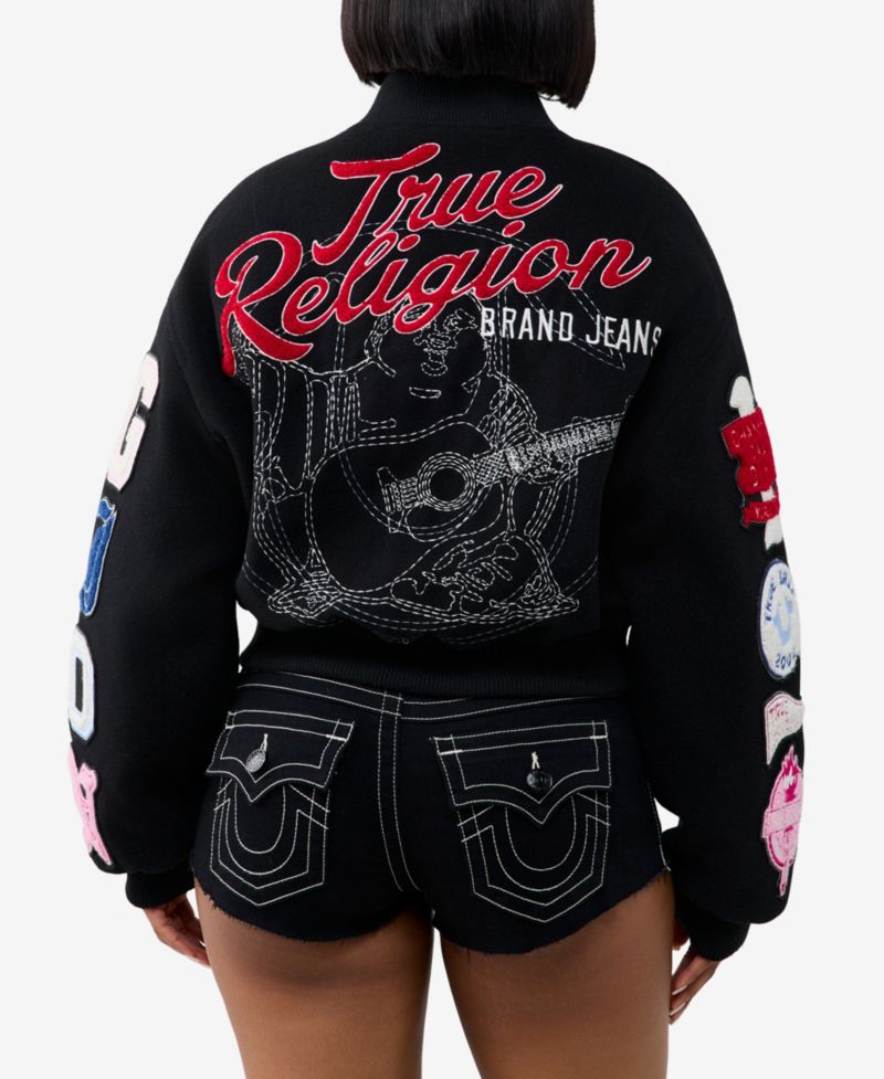 Women's Graphic Short Bomber Jacket