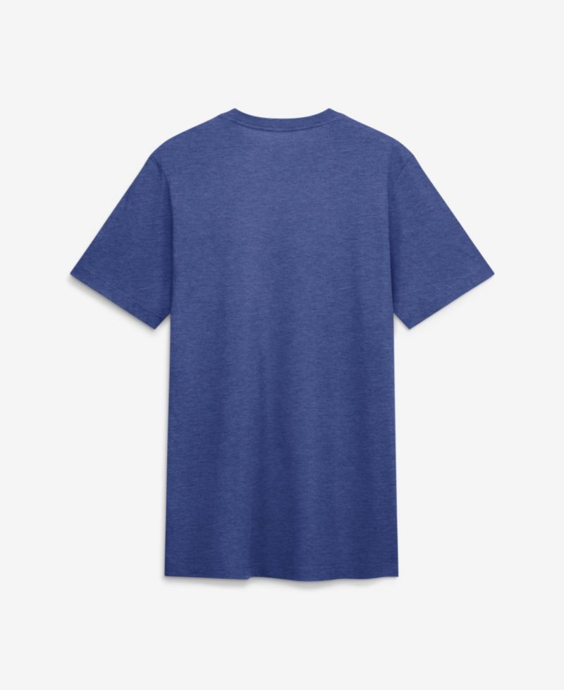 Men's Heather Royal Kansas City Royals Cooperstown Logo Tri-Blend T-Shirt