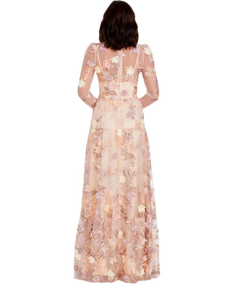 Women's Angelina Fit & Flare V-Neck Floral Dress