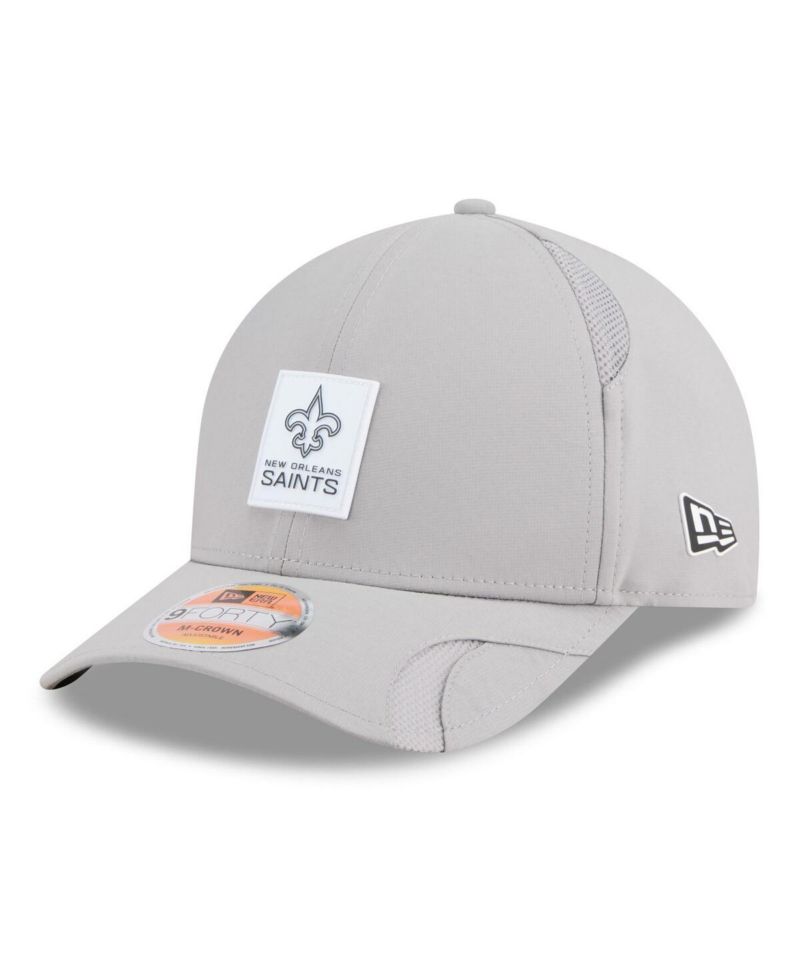 Men's Gray New Orleans Saints 2025 Sideline M-Crown 9FORTY Adjustable Hat