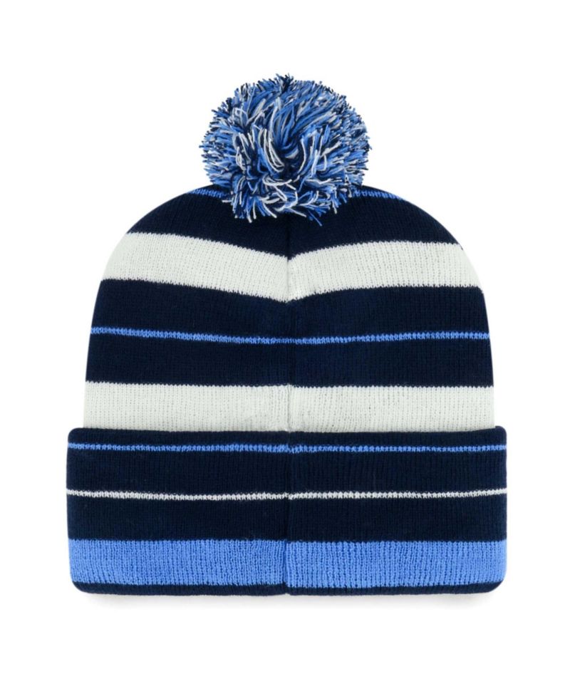 Men's Navy Tennessee Titans Powerline Cuffed Knit Hat with Pom