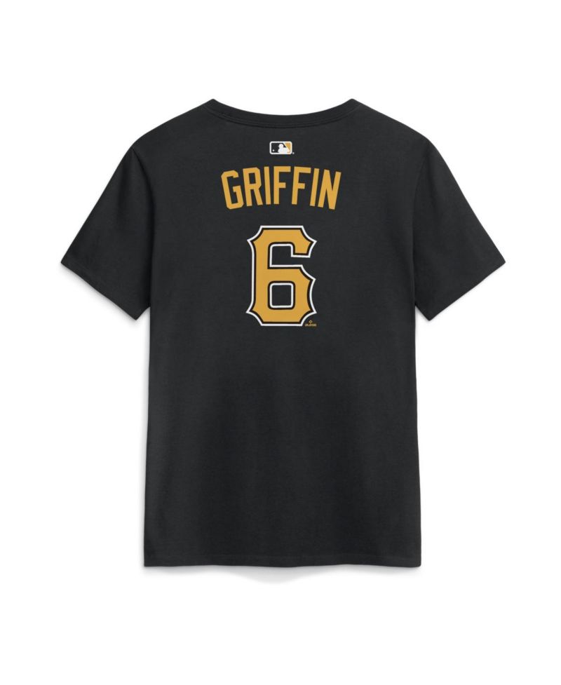 Women's Konnor Griffin Black Pittsburgh Pirates Name and Number T-Shirt