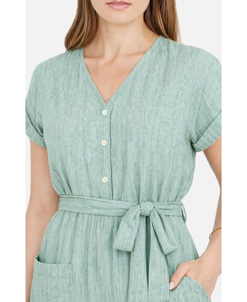 Women's V Neck Kimono Sleeve Jumpsuit