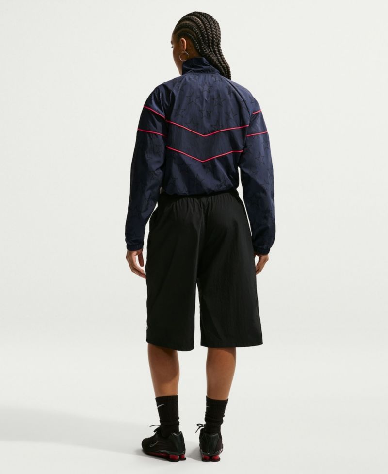 Women's Navy USMNT Windrunner UV Woven Full-Zip Jacket