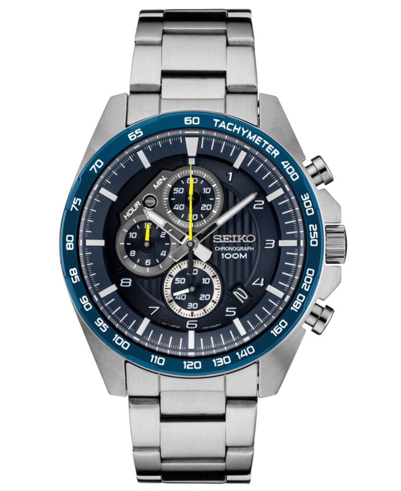 Men's Chronograph Stainless Steel Bracelet Watch 43.9mm
