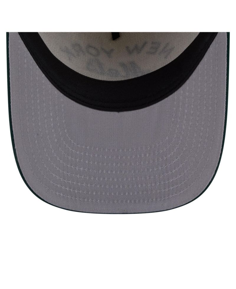 Men's Cream/Dark Green New York Mets Chrome A-Frame 9FIFTY Snapback Hat