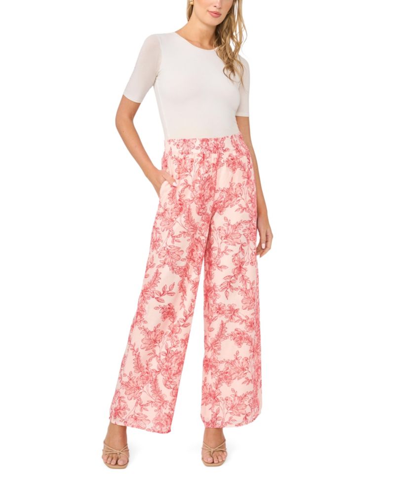 Women's Blend Smocked Waist Wide-Leg Pants