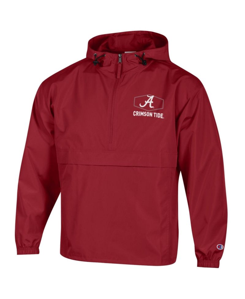 Men's Crimson Alabama Crimson Tide Delay Packable Half-Zip Jacket