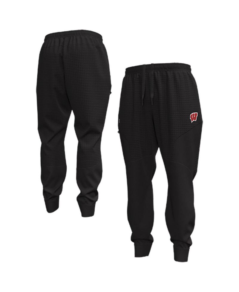 Men's Black Wisconsin Badgers Unstoppable Fleece Jogger Pants