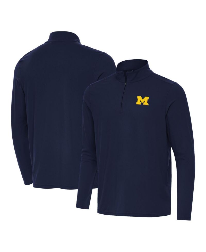 Men's Navy Michigan Wolverines Intent Quarter-Zip Sweatshirt