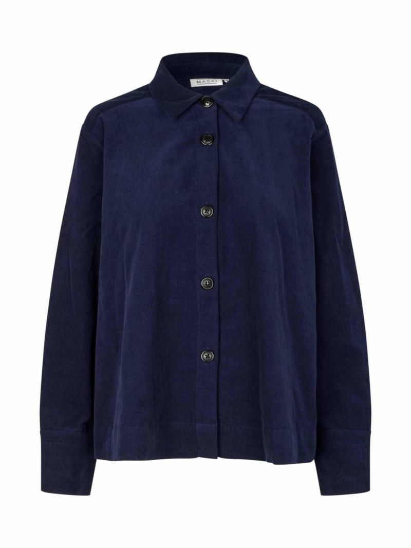 Women's Long Sleeve Collared Velvet Shirt