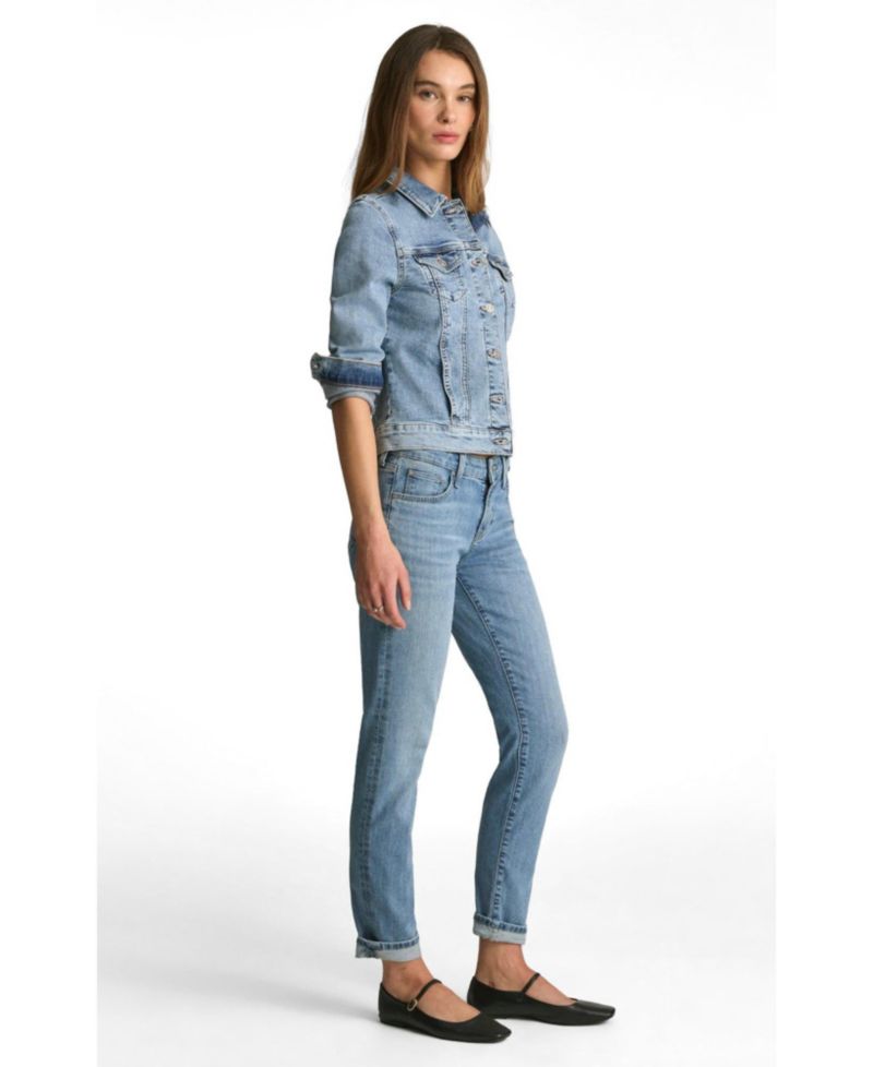 Women's Emma Mid Rise Boyfriend In Lt Brushed Flex Blue