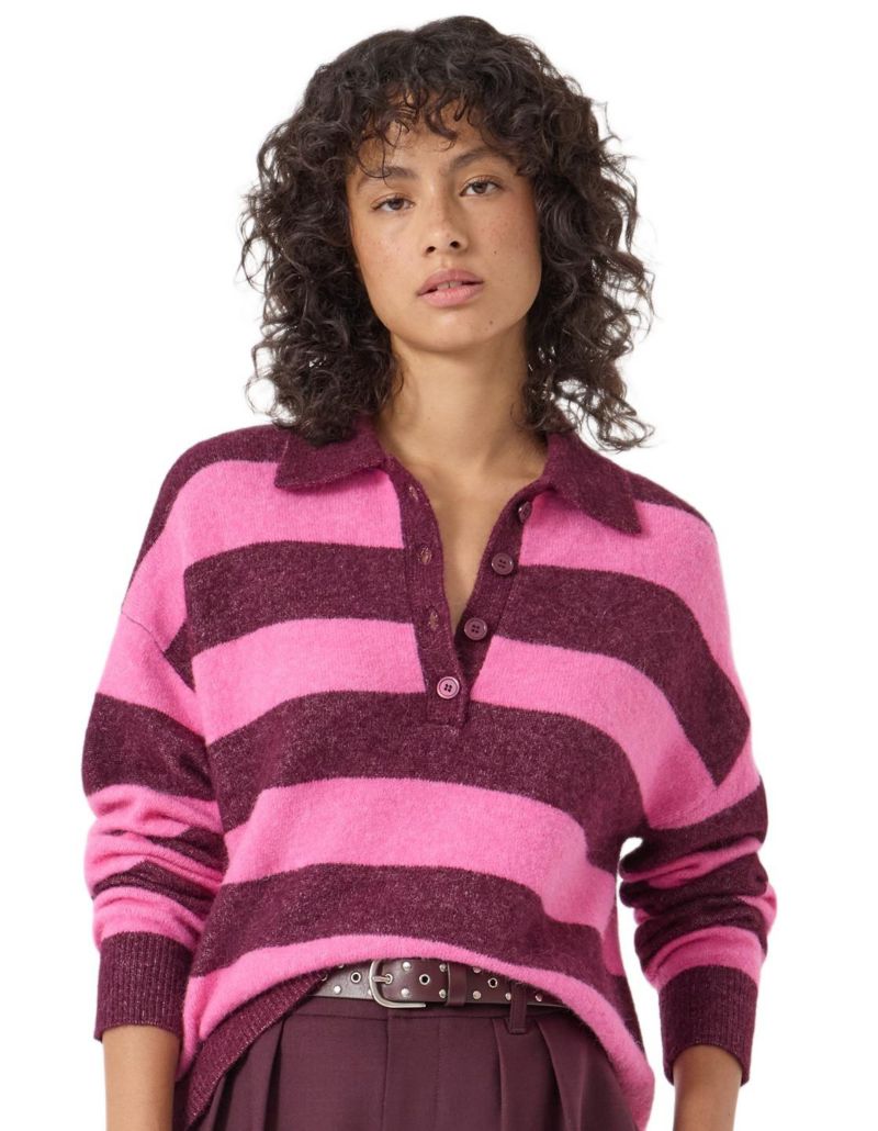 Women's Drew Wool Blend Relaxed Rugby Sweater