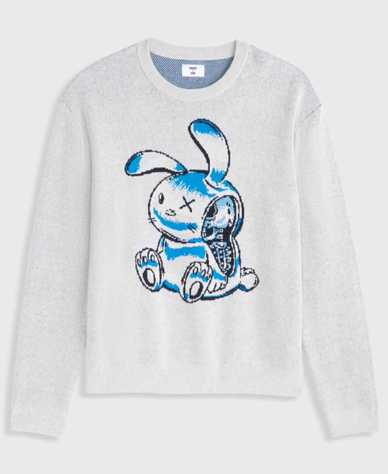 Men's Graphic Crewneck Long-Sleeve Sweater