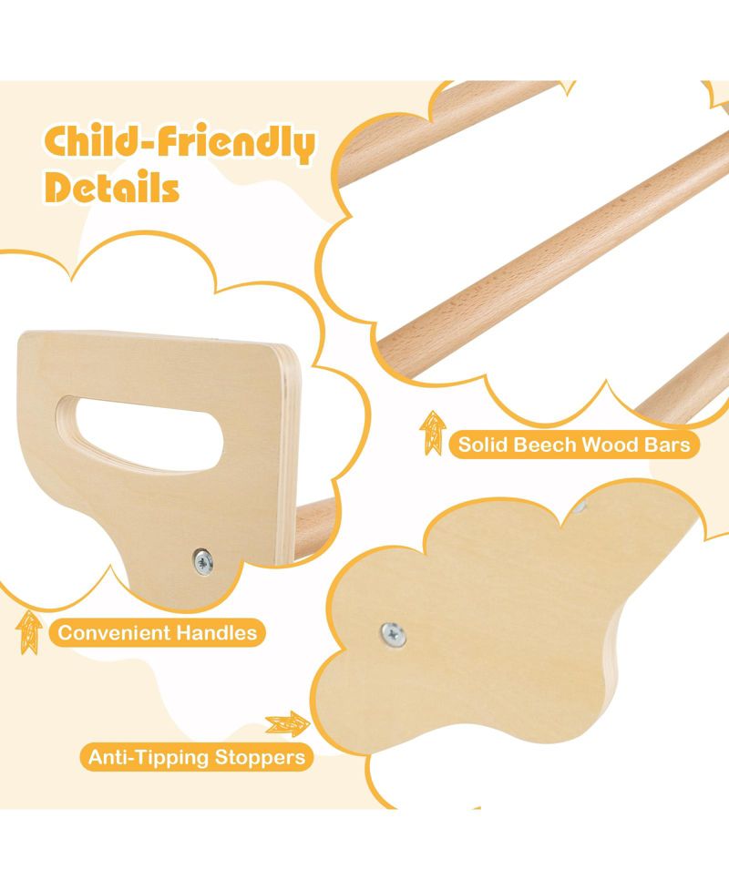 Kids 8-in-1 Montessori Climbing Arch with Sensory Table and Collapsible Storage Bin, Ages 3+