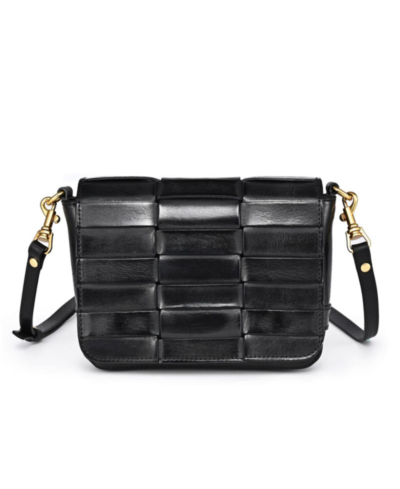 Lupine Mini Woven Leather Crossbody Bag