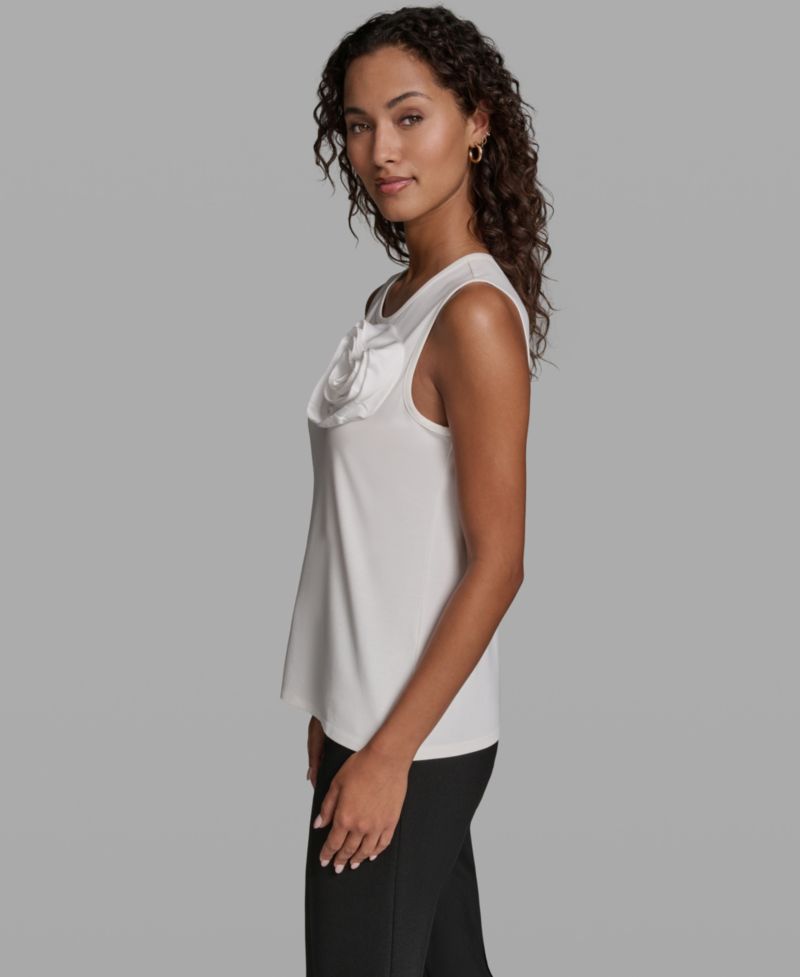 Women's Floral Detail Sleeveless Blouse